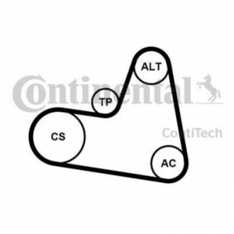 Комплект (ремінь+ролики) CONTITECH 6PK962K1