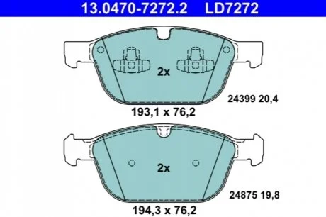 KLOCKI HAM.CERAMIC PRZOD ATE 13047072722
