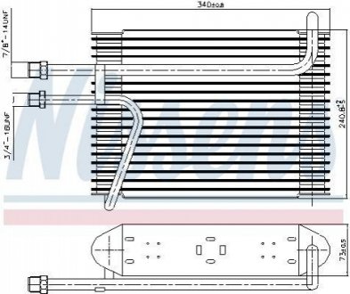 Випаровувач кондиціонера NISSENS 92155