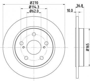 Диск гальмівний 54640PRO HELLA 8DD355118971