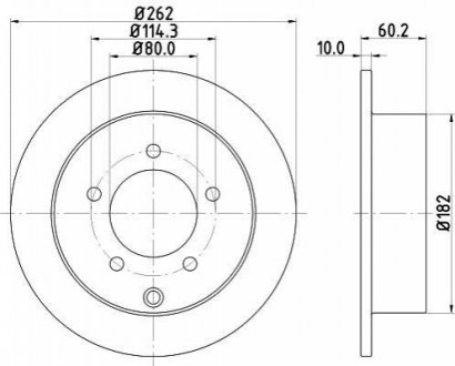 Диск гальмівний 55274PRO HELLA 8DD355119181