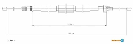 Трос стояночного тормоза ADRIAUTO 4102681