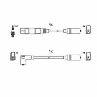 Комплект электропроводки HITACHI 134267