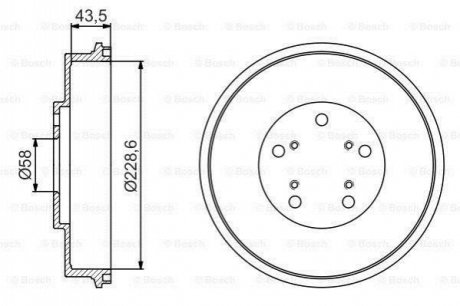 Гальмівний барабан задн BOSCH 0986477231