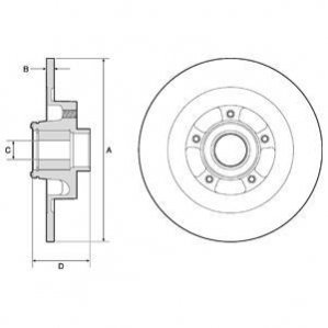 Brake disk with bearing DELPHI BG9134RSC