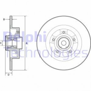 Гальмівний диск з підшипником Delphi BG9115RS