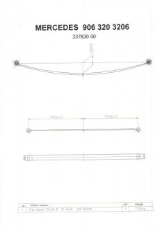 Ресора 3378300019 Z/T TES 3378300019ZT
