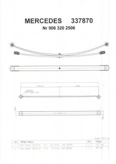 Ресора 3378700019 Z/T TES 3378700019ZT