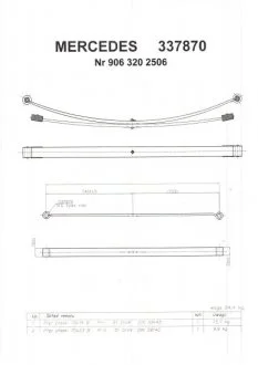 Ресора 3378700019 Z/T TES 3378700019ZT