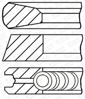 Кільця поршневі (набір) GOETZE 0874180000