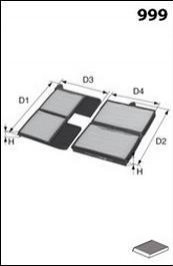 Фільтр повітря (салону) MECAFILTER JLR7210