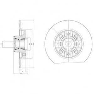 Brake disk with bearing DELPHI BG9116RSC (фото 1)