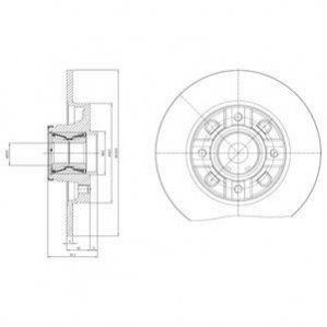 Brake disk with bearing DELPHI BG9116RSC (фото 1)