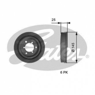 Шків колінчастого валу GATES TVD1056