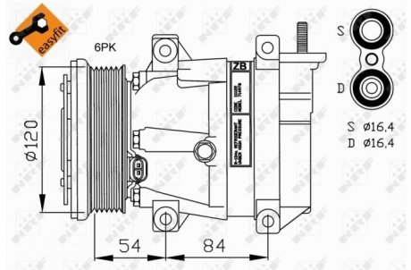 Компресор кондиціонера NRF 32220