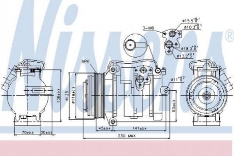 Компресор кондиціонера NISSENS 89315