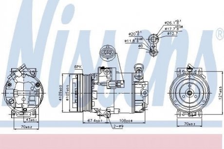 Компресор кондиціонера NISSENS 89222