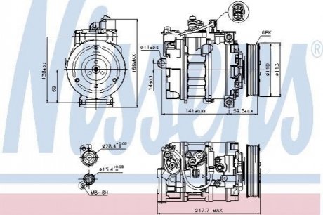 Компресор кондиціонера NISSENS 89223