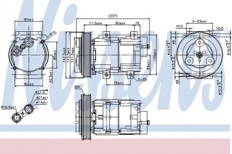 Компресор кондиціонера NISSENS 89251