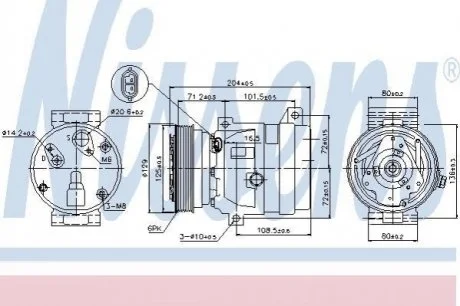Компресор кондиціонера NISSENS 89121