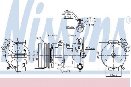 Компресор кондиціонера NISSENS 89100