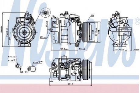 Компресор кондиціонера NISSENS 89075