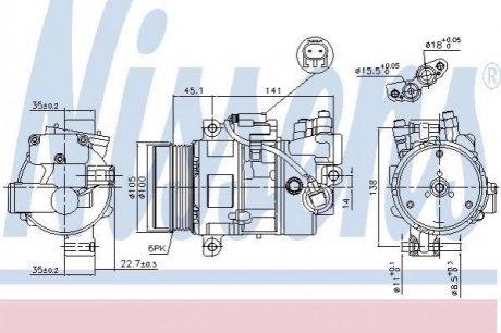 Компресор кондиціонера NISSENS 89043