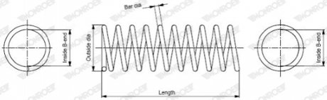 Задня пружина підвіски MONROE SE2453