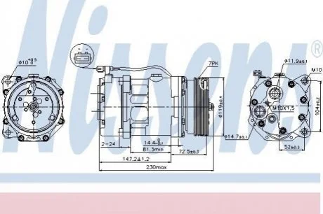 Компресор кондиціонера NISSENS 89118