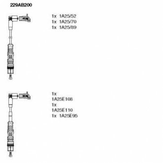 Фото дроти запалення, набір BREMI 229AB200 Дроти запалення, набір BREMI 229AB200