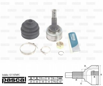 Шарнір привідного валу PASCAL G11074PC
