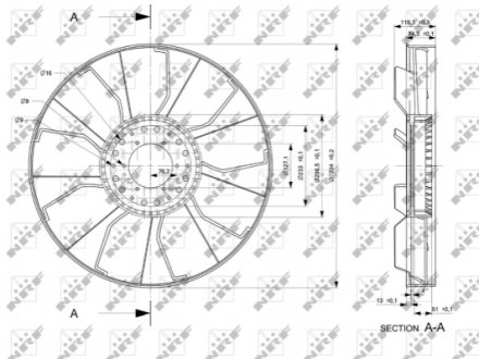 Крильчатка вентилятора NRF 49817