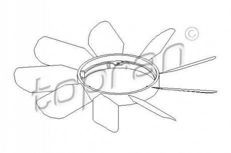Крильчатка вентилятора TOPRAN / HANS PRIES 400999
