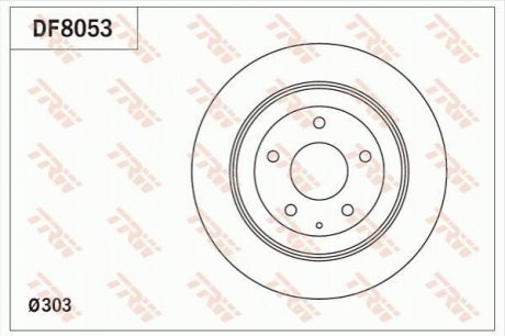 Гальмівний диск задній TRW DF8053