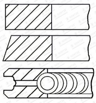 Набір кілець поршневих GOETZE 0825250000