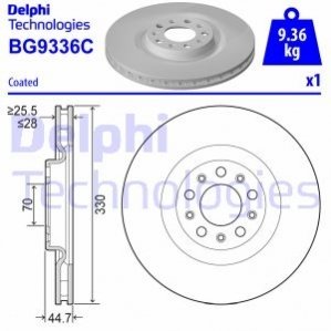 TARCZA HAMULCOWA PRZOD DELPHI BG9336C