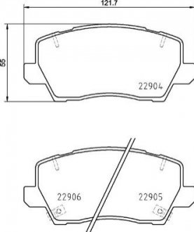 KLOCKI HAMULCOWE PRZOD BREMBO P30114