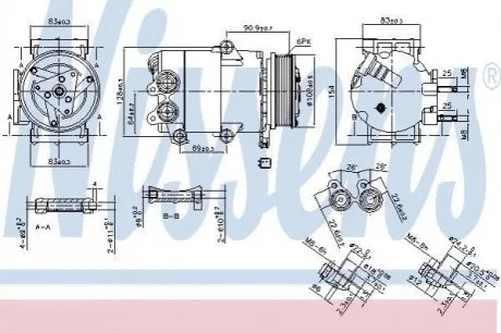 Компресор кондиціонера NISSENS 890216