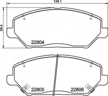 KLOCKI HAMULCOWE PRZOD BREMBO P30110 (фото 1)