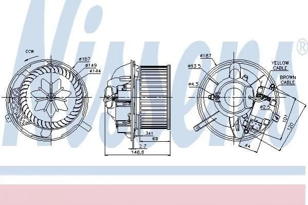 Dmuchawa A3 03- RHD.. NISSENS 87072 (фото 1)