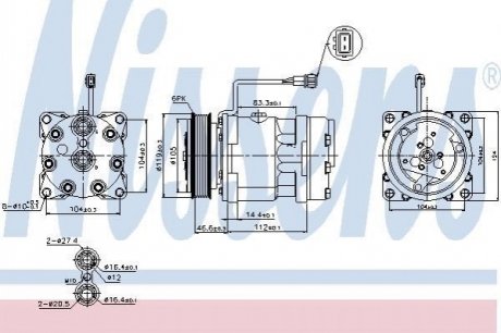 Компресор кондиціонера NISSENS 89083