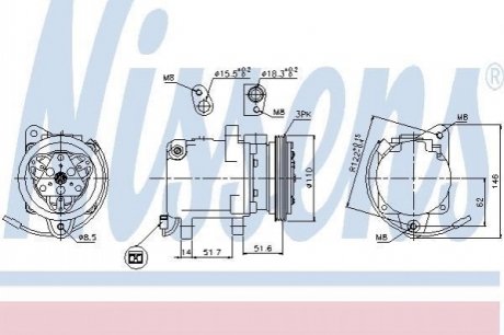 Компресор кондиціонера NISSENS 89163