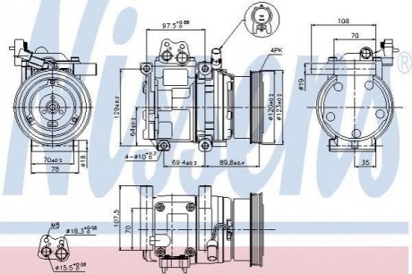 Компресор кондиціонера NISSENS 89290