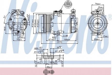 Компресор кондиціонера NISSENS 89322