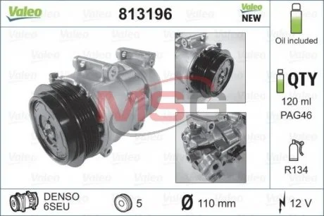Компресор кондиціонера VALEO 813196