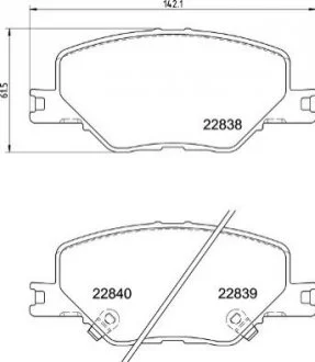 KLOCKI HAMULCOWE PRZOD BREMBO P59096