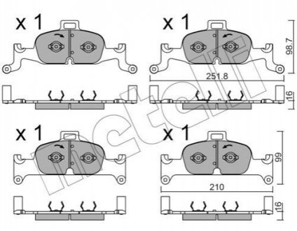 KLOCKI HAM.AUDI A4 15- METELLI 2211260