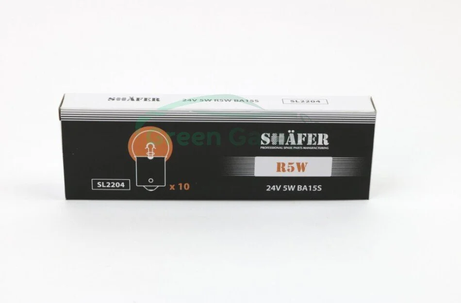 Лампа R5W 24V 5W BA15s SHAFER SL2204 (фото 1)
