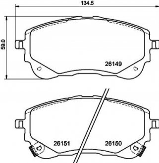 KLOCKI HAMULCOWE PRZOD TEXTAR 2614901