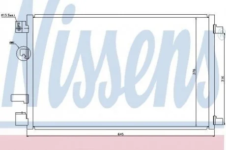 Радіатор кондиціонера NISSENS 940040